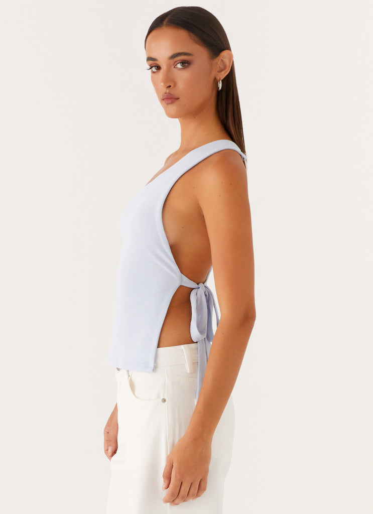 Safiya One Shoulder Top - Blue