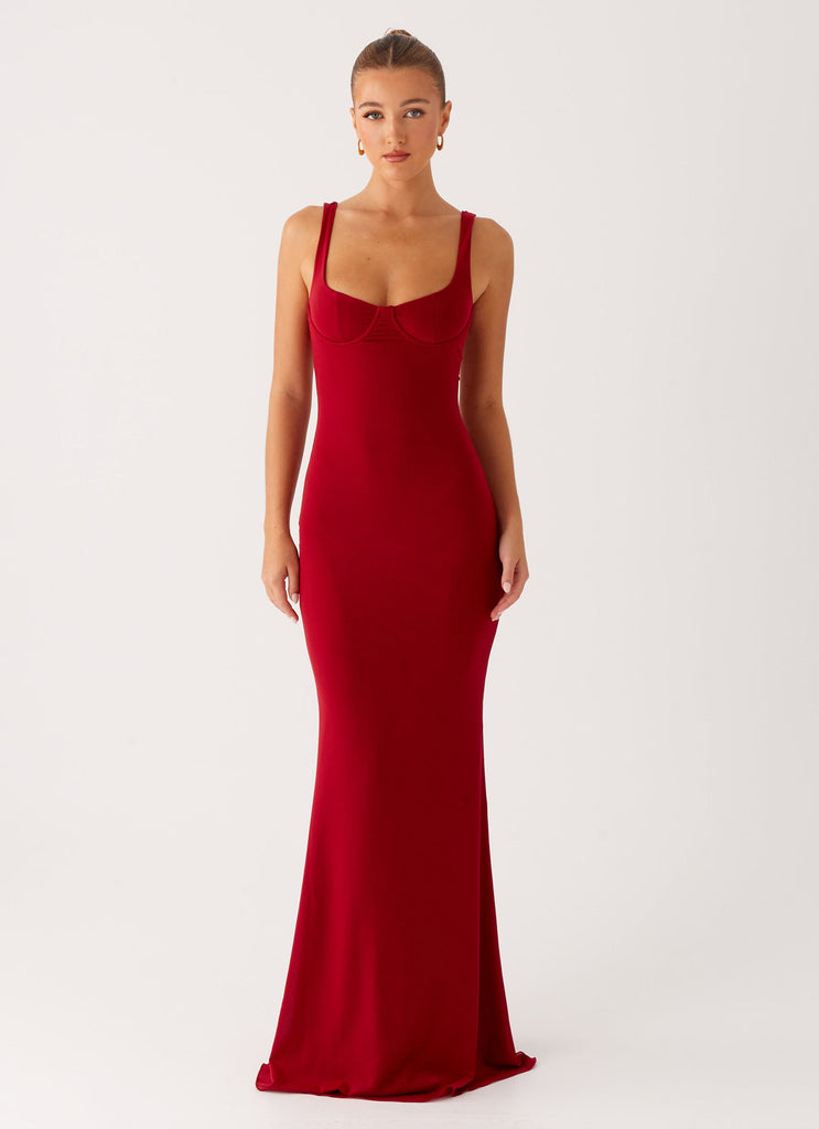 Safiya Maxi Dress - Maroon