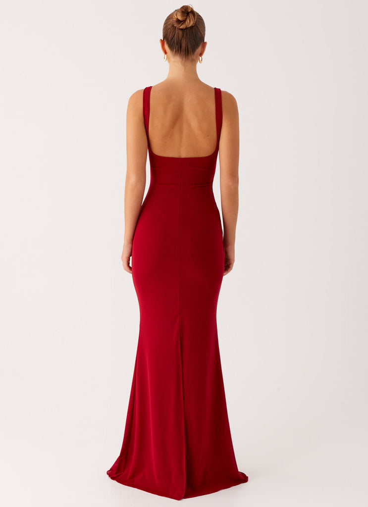 Safiya Maxi Dress - Maroon