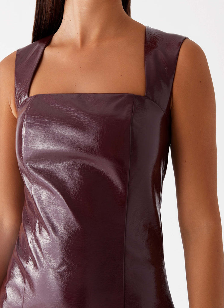 Leather Halter Lipsy Square Neck Faux Leather Dress V Cut Bodycon