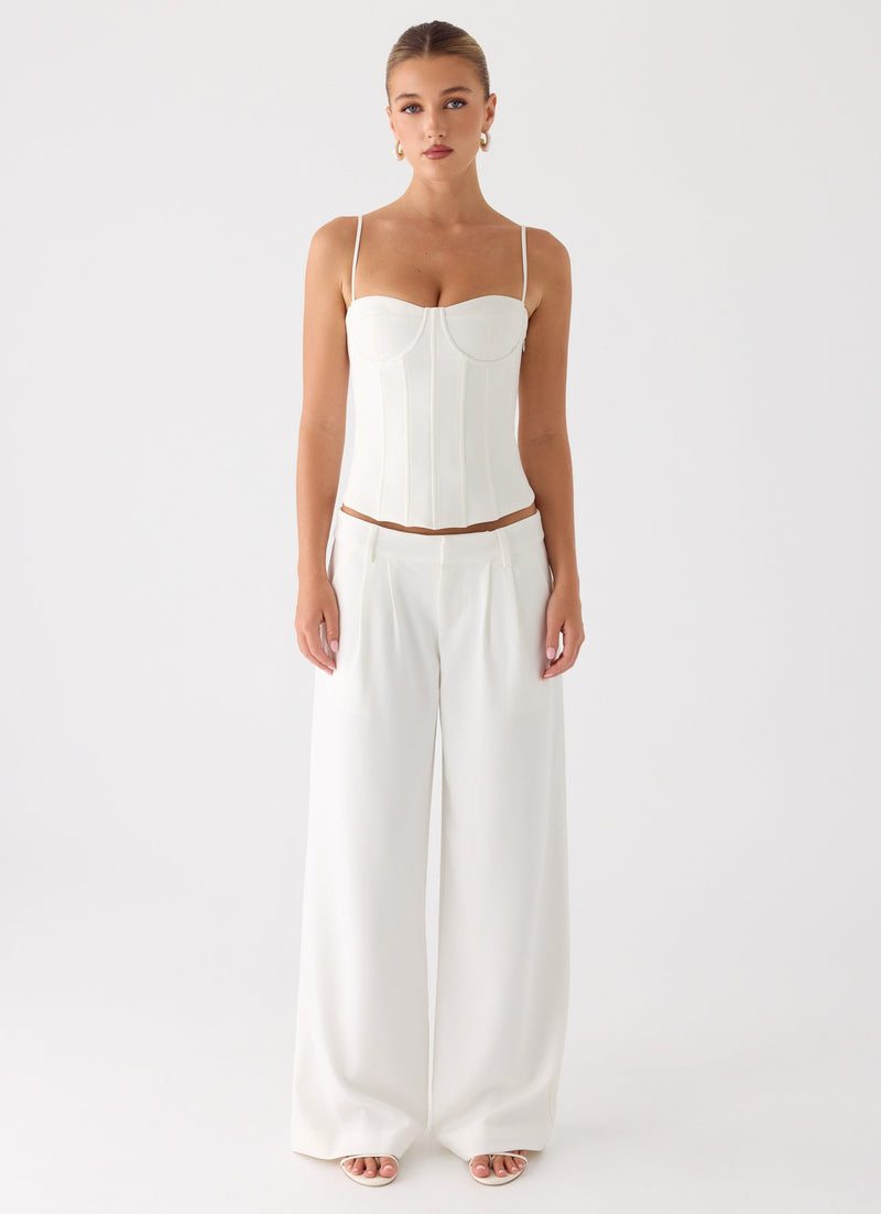 Samuel Low Rise Baggy Pants - White