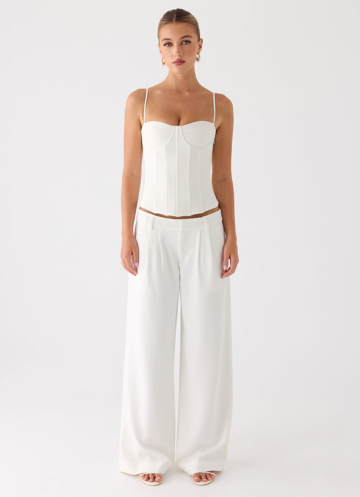 Samuel Low Rise Baggy Pants - White