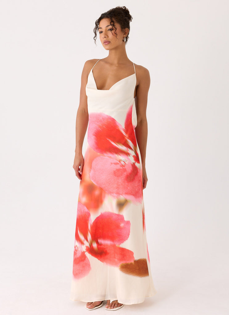 Samya Cowl Maxi Dress - Porcelain Rose