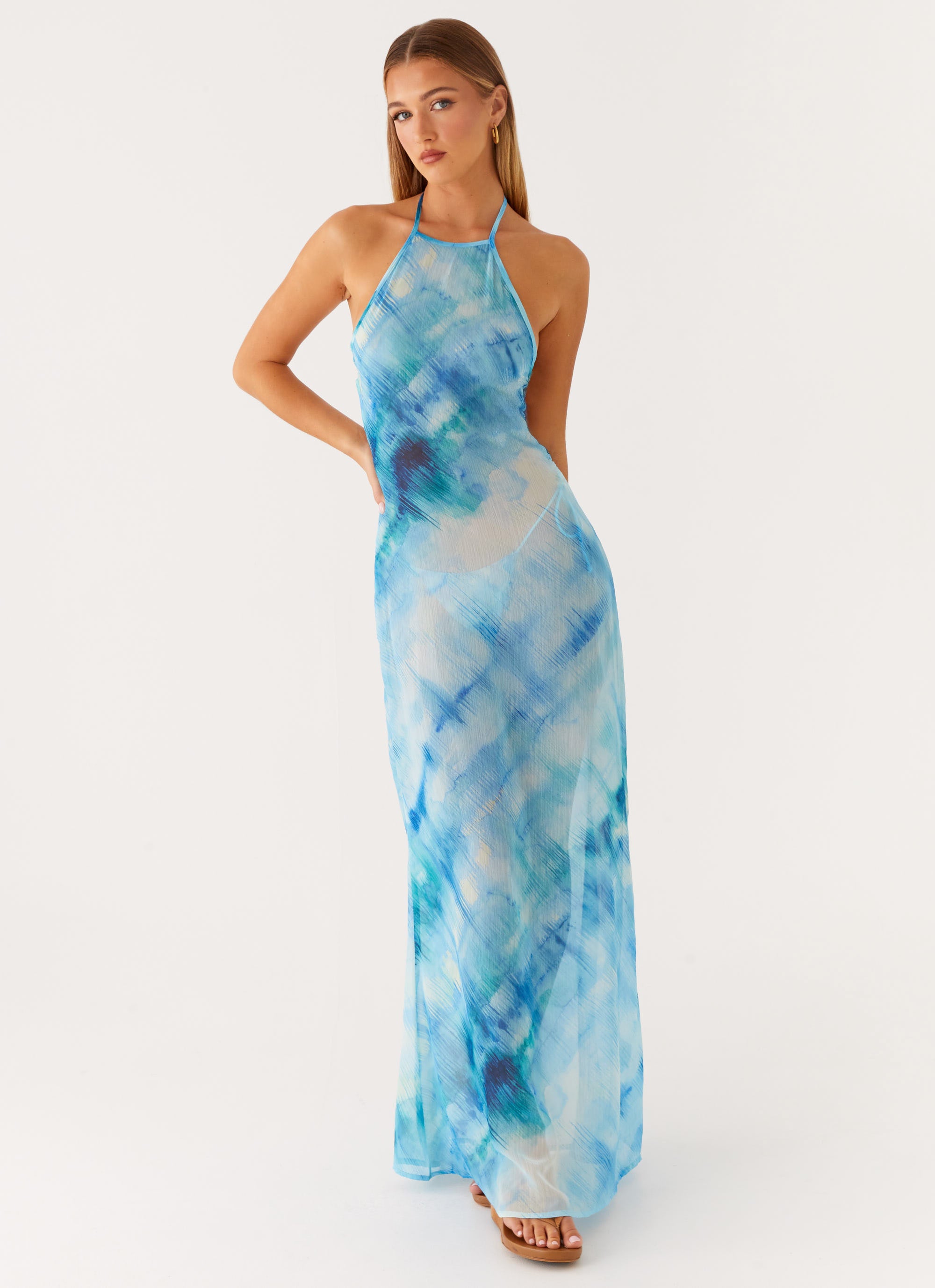 Sandra Maxi Dress - Blue Tie Dye Peppermayo US Sandra Maxi Dress - Blue Tie Dye Peppermayo US