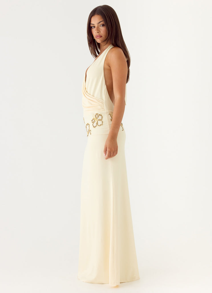 Sandrine Beaded Maxi Dress - Yellow Yellow / US 4 Sandrine Beaded Maxi Dress - Yellow Yellow / US 4