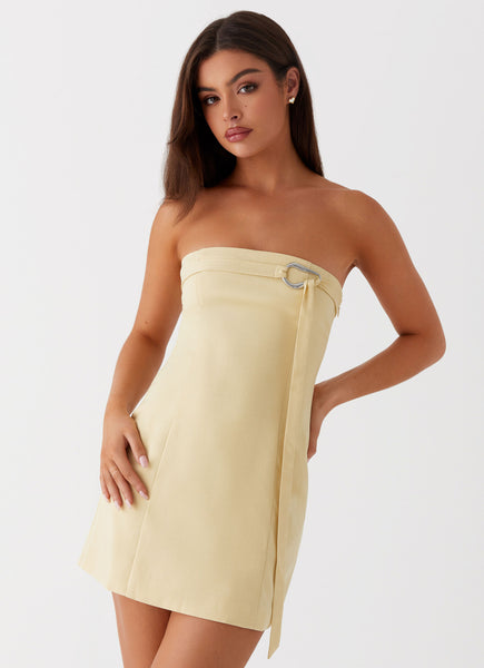 Saskia Mini Dress - Yellow – Peppermayo US