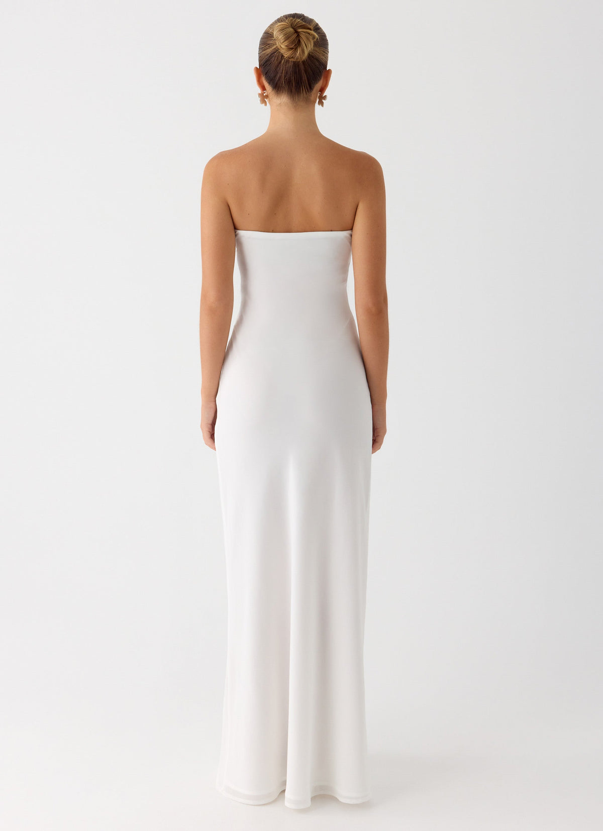 Sassafras Beaded Flower Strapless Maxi Dress
