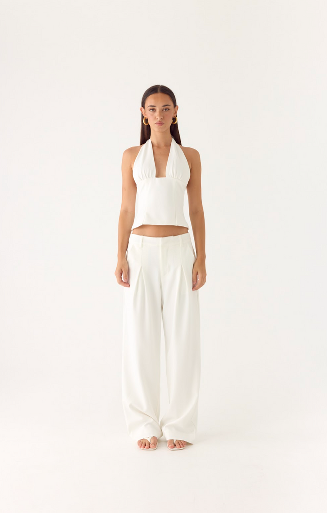 Sora Low Rise Pant - White