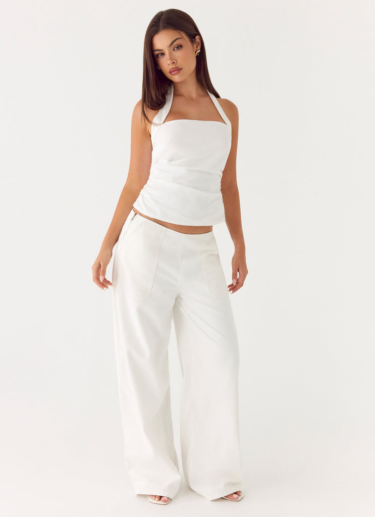 Seethal Halter Top - White