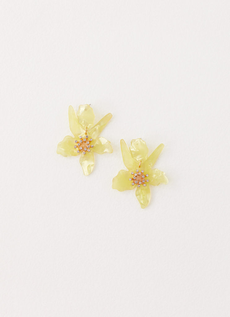 Siesta Flower Earrings - Yellow