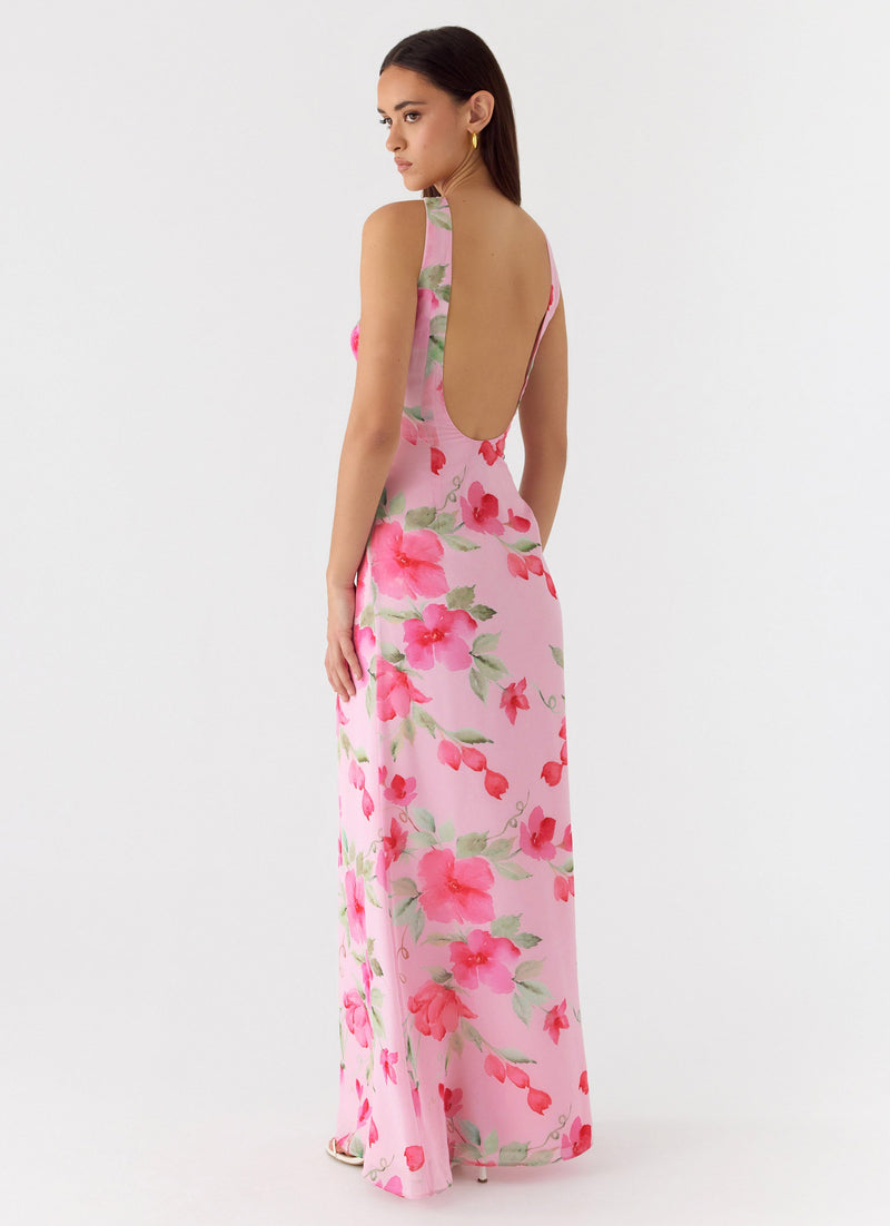 Serafim Chiffon Maxi Dress - Petal Soleil