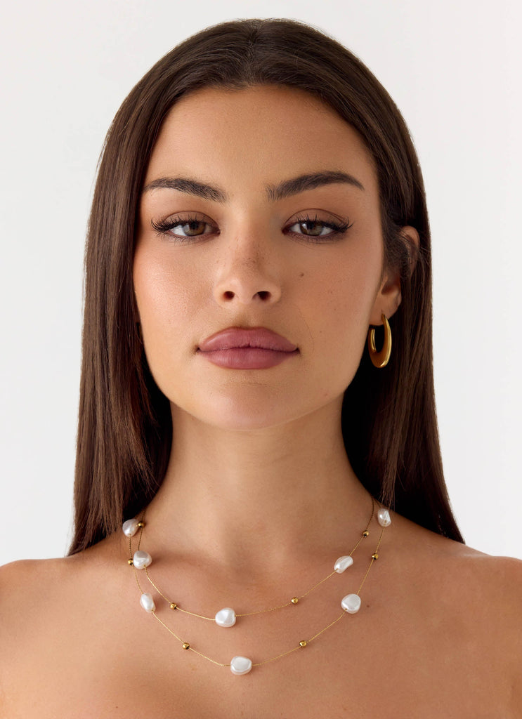Serena Pearl Necklace Pearl Gold Peppermayo US serena-pearl-necklace-pearl-gold-peppermayo-us