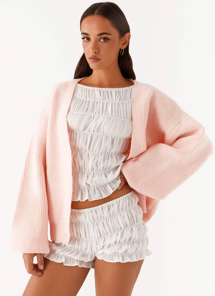 Sheila Knit Cardigan - Blush