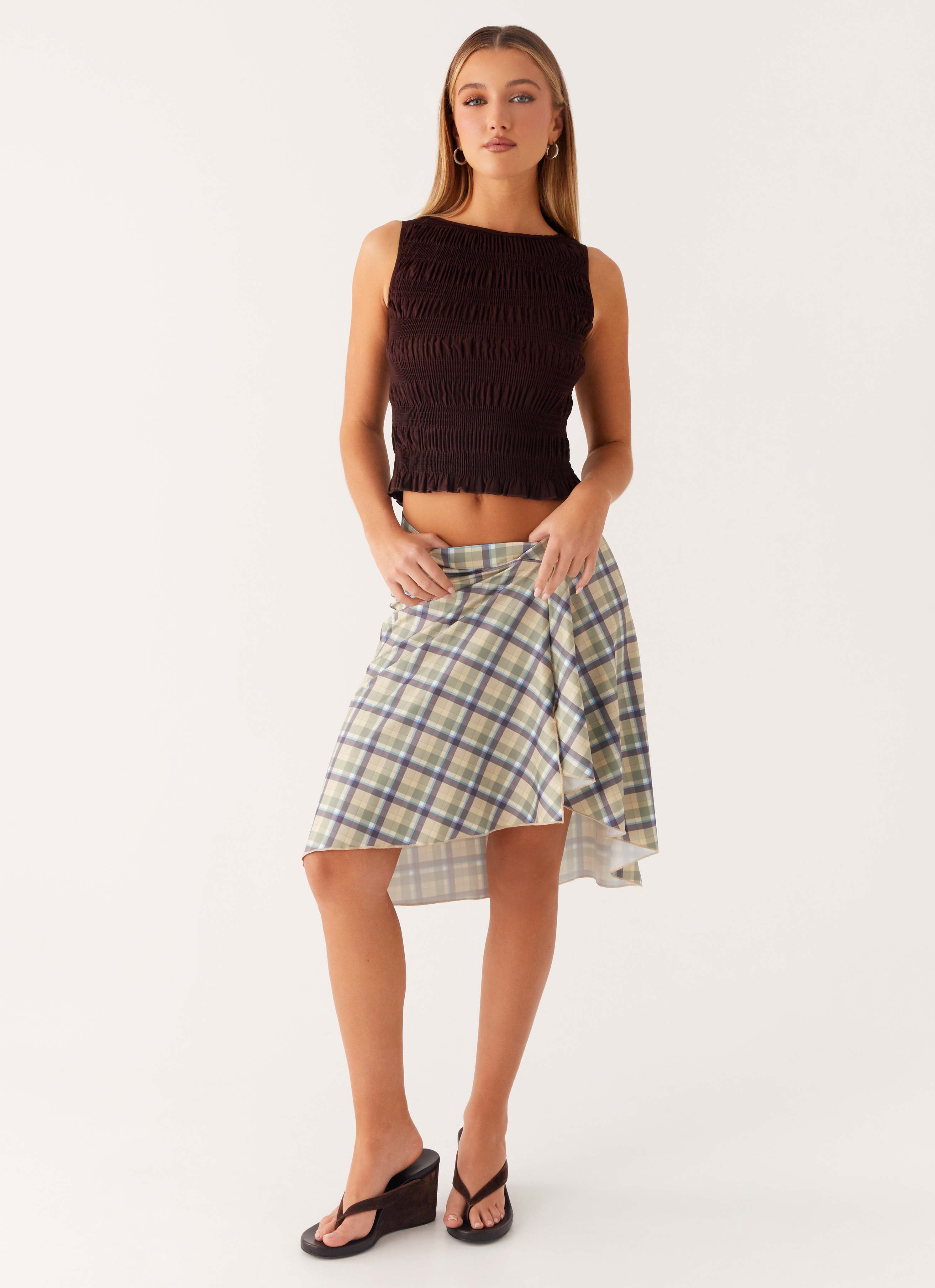 スカート S ANDMARY Mia check skirt AM1300 ANDMARY】Mia check skirt