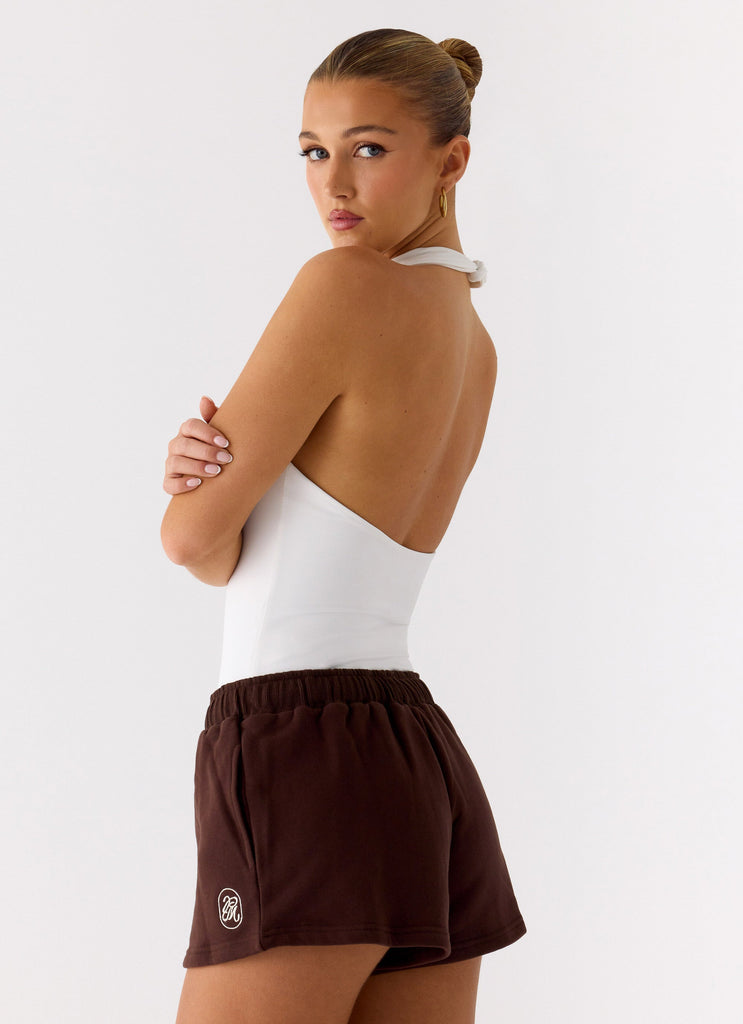Signature Low Rise Sweatshorts - Chocolate