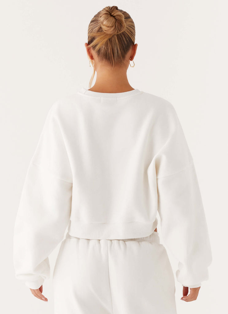 Signature Cropped Sweatshirt - Ivory