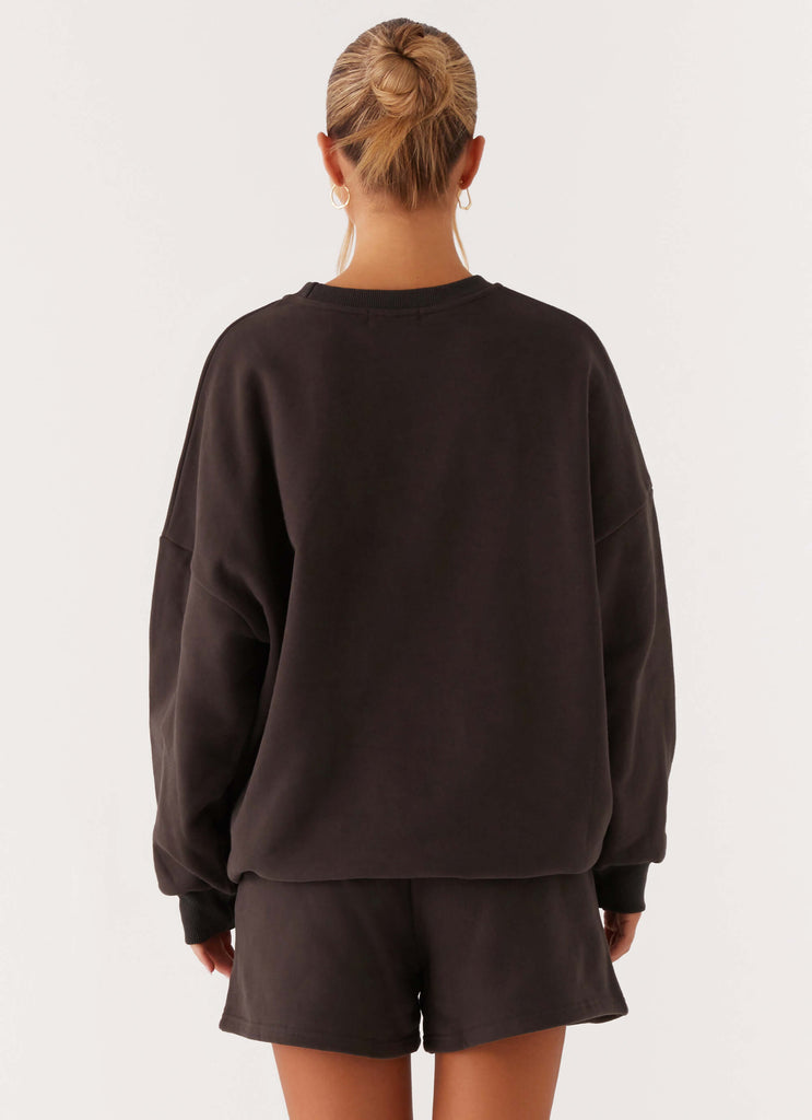 Signature Oversized Sweatshirt - Charcoal