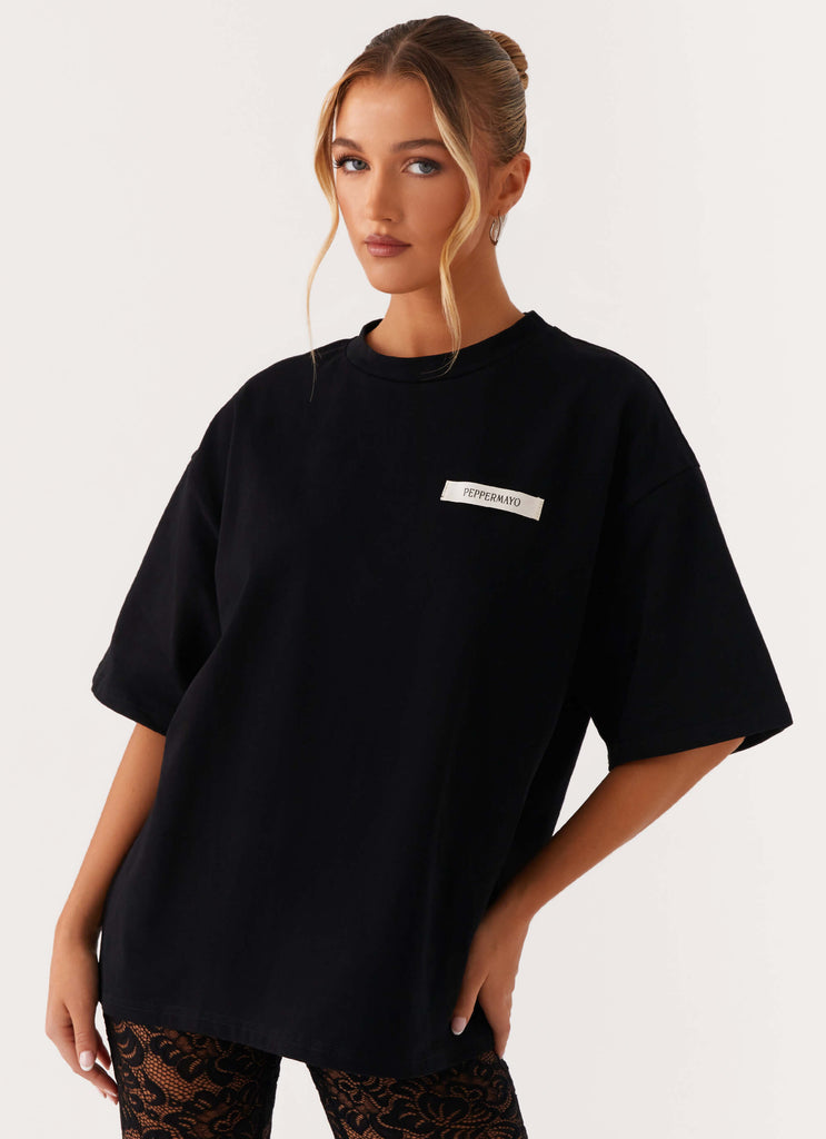 Signature Oversized Tee - Black