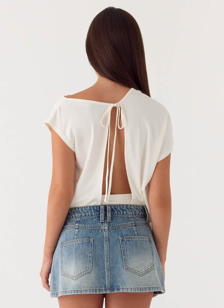 Silas Low Rise Denim Mini Skirt - Vintage Wash Blue