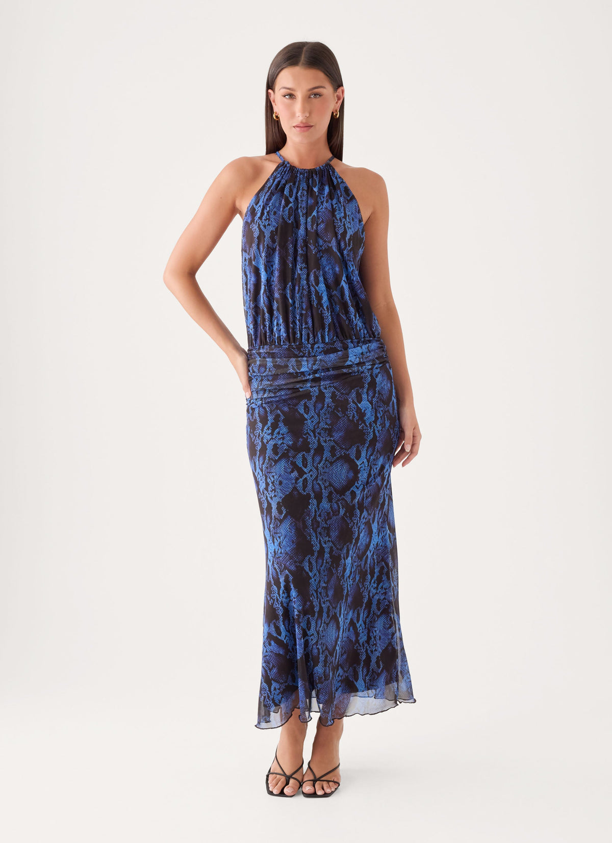 Silent Venom Maxi Dress - Snake Print