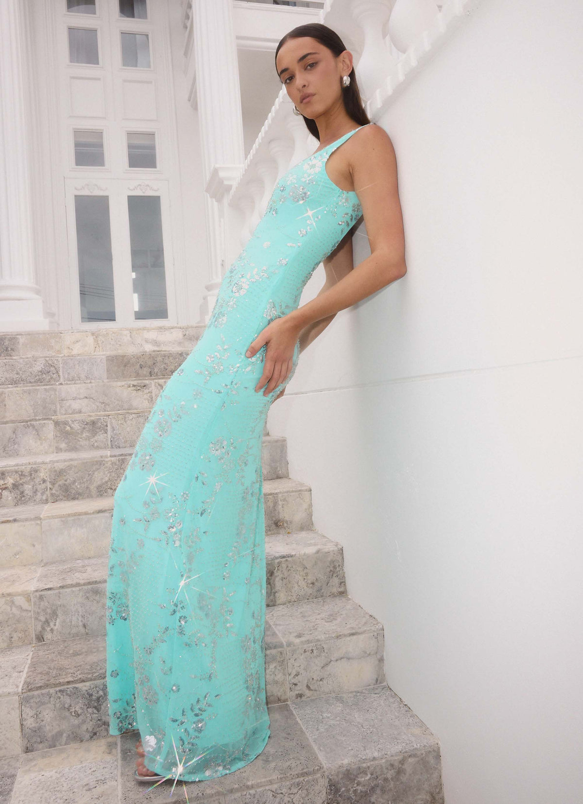 aqua formal dresses Lace Mermaid Prom with Sweetheart Neckline & Sheer Boned Bodice Silver Length Aqua Designer Dress for Any
