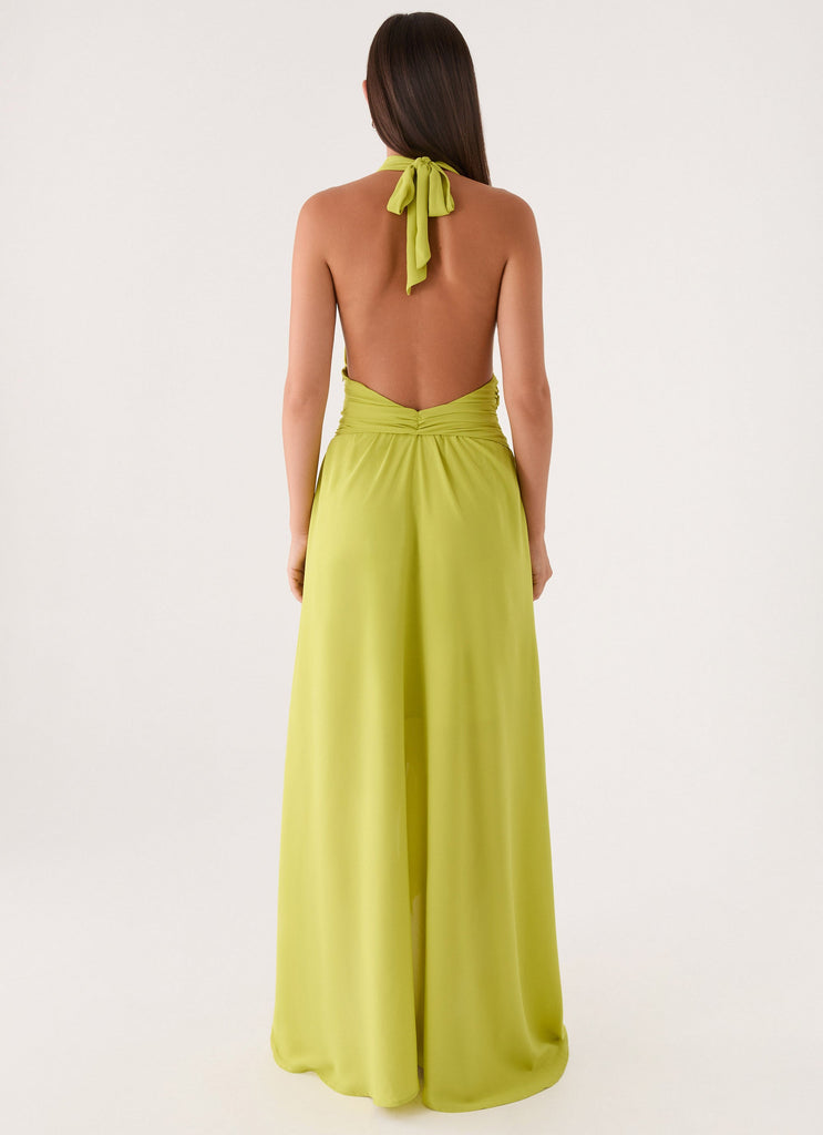 Sinead Halter Maxi Dress - Lime Peppermayo US Sinead Halter Maxi Dress - Lime Peppermayo US