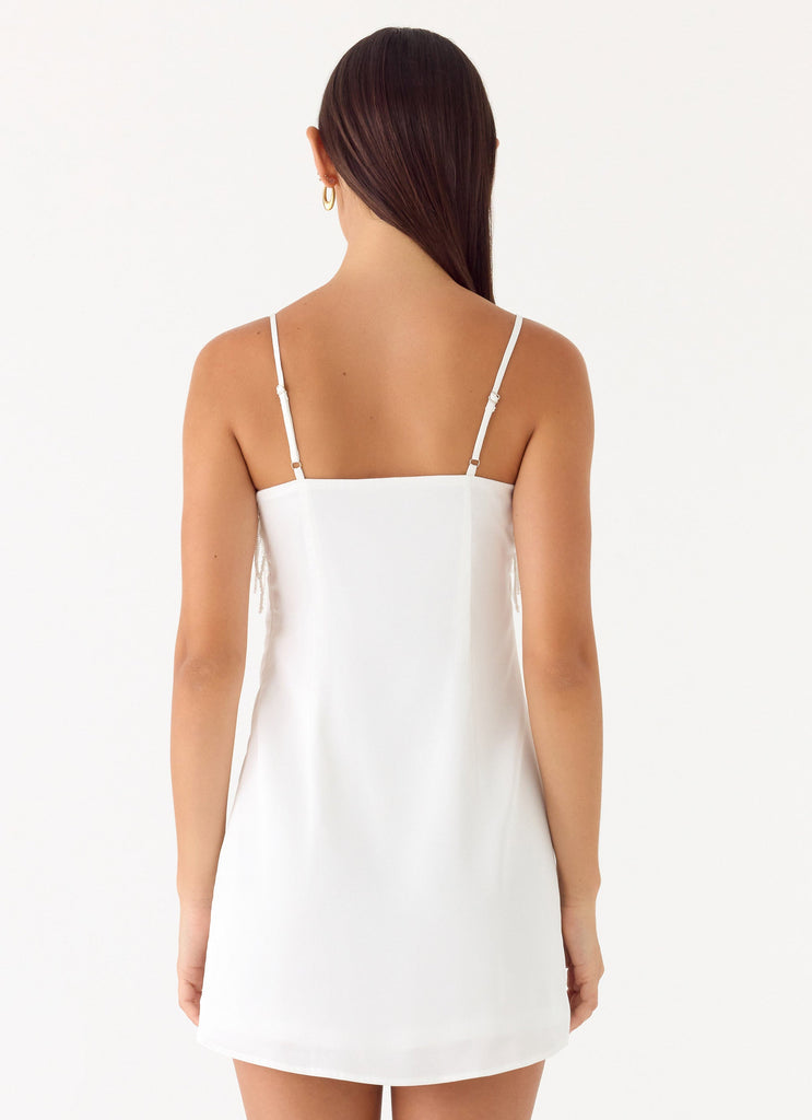 Siren Beaded Sequin Mini Dress - White White / US 14 Siren Beaded Sequin Mini Dress - White White / US 14