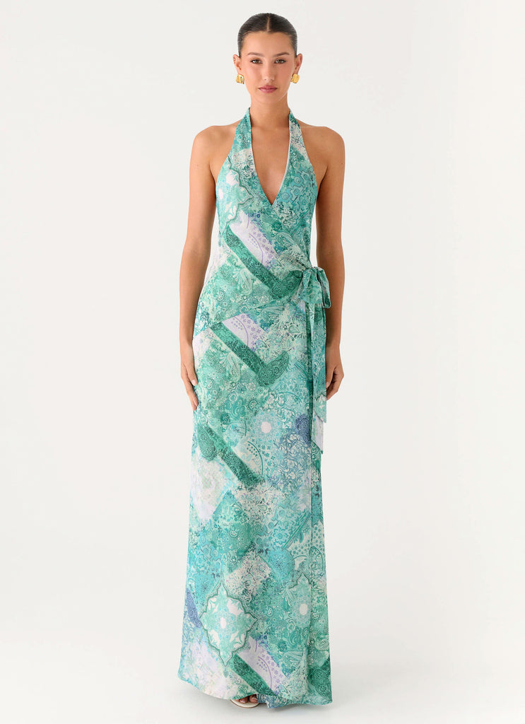 So Chic Maxi Dress - Green Paisley Green Paisley / US 6 So Chic Maxi Dress - Green Paisley Green Paisley / US 6