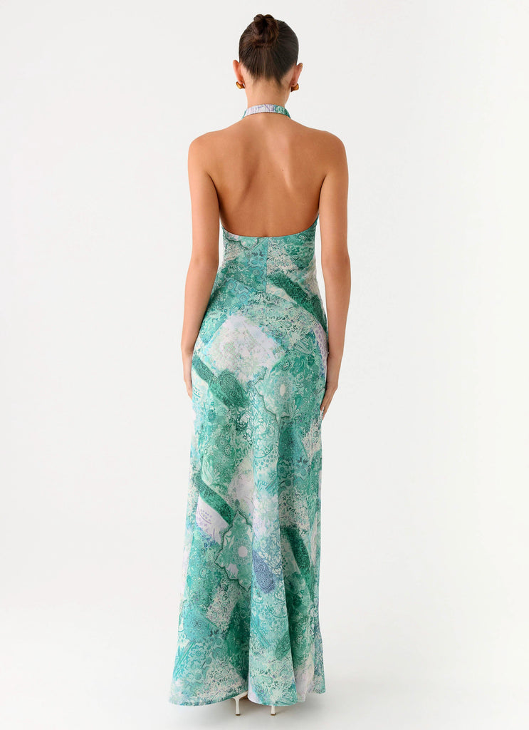 So Chic Maxi Dress - Green Paisley Green Paisley / US 6 So Chic Maxi Dress - Green Paisley Green Paisley / US 6