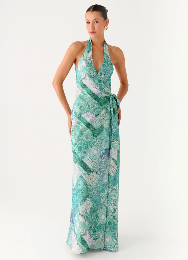 So Chic Maxi Dress - Green Paisley Green Paisley / US 6 So Chic Maxi Dress - Green Paisley Green Paisley / US 6