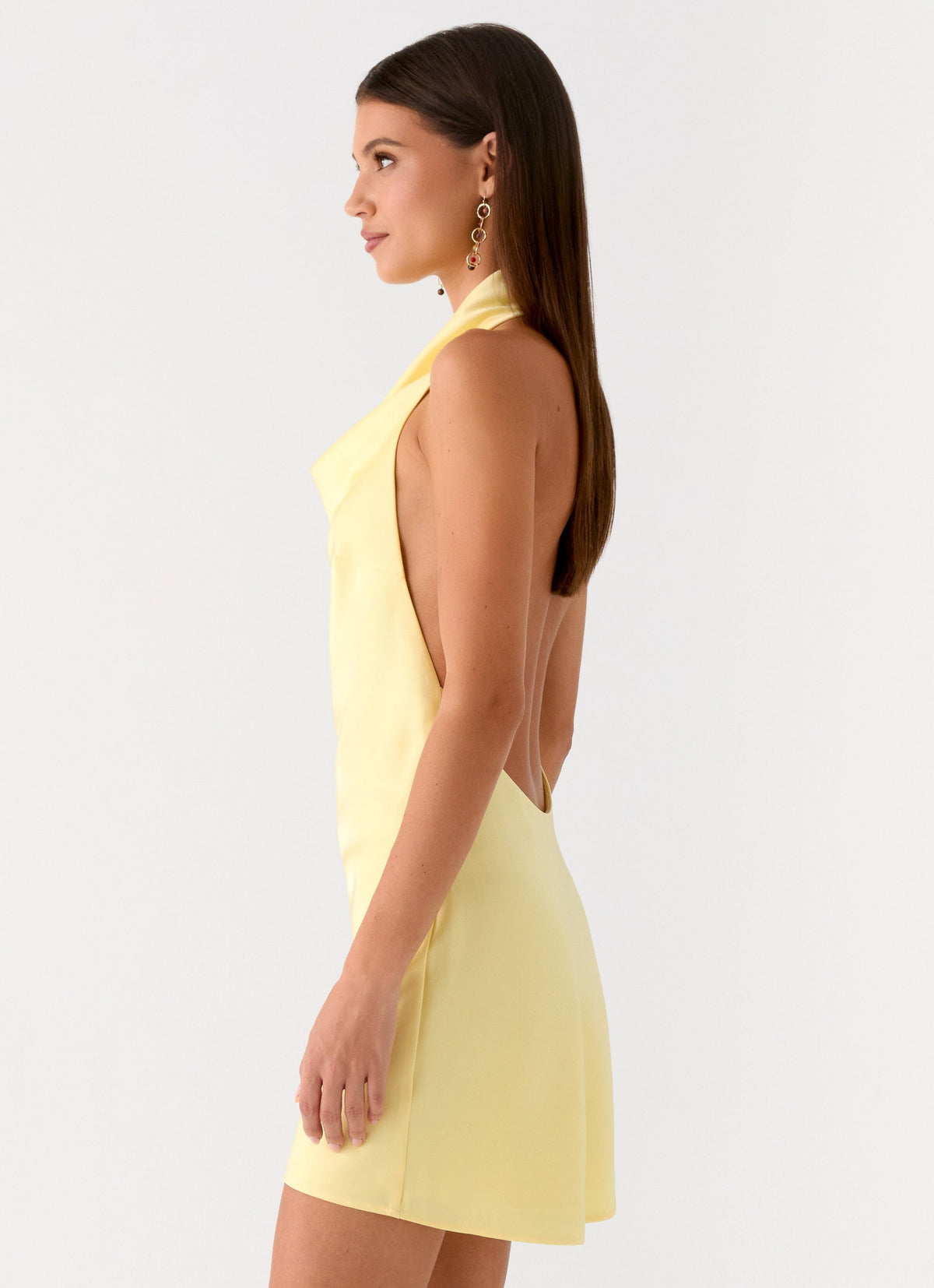 Soft Focus Cowl Neck Mini Dress