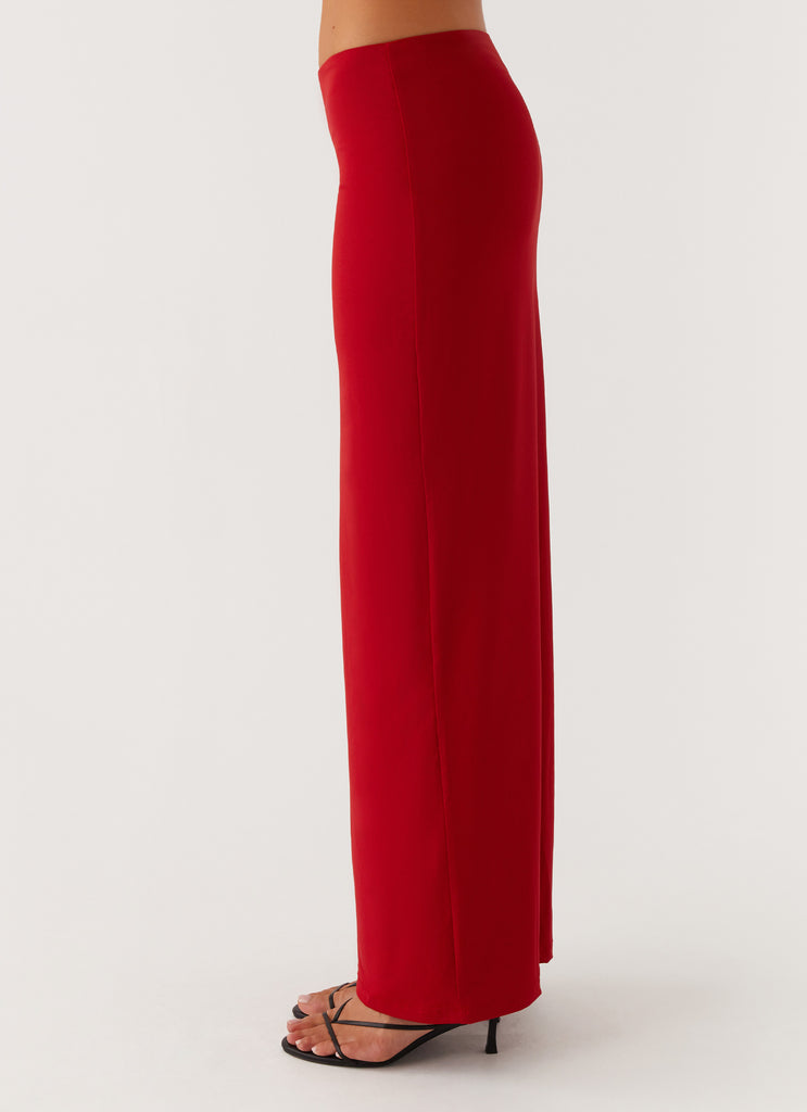 Solace Soul Maxi Skirt - Red