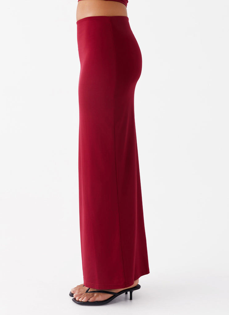 Solace Soul Maxi Skirt - Maroon