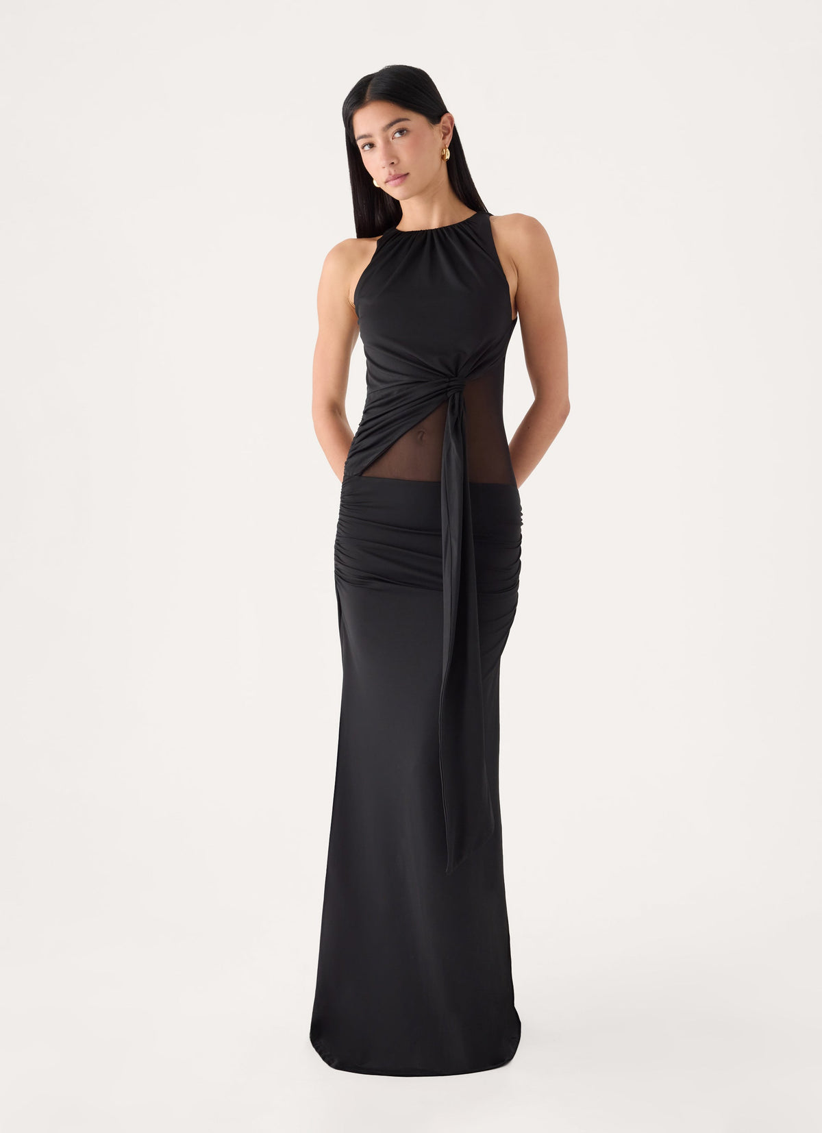 Solaka Sash Maxi Dress - Black