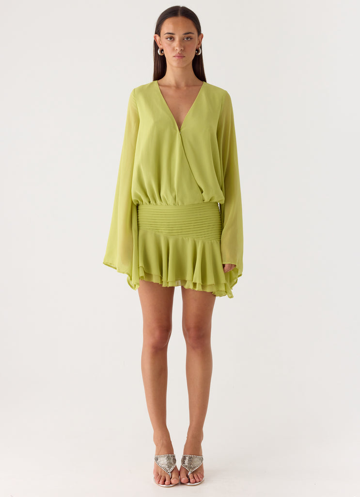 Solo In Soho Mini Dress - Lime Lime / US 8 Solo In Soho Mini Dress - Lime Lime / US 8