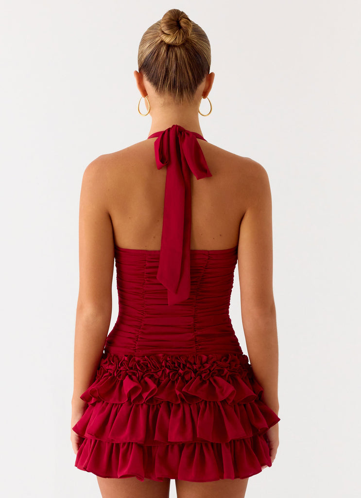 Someone Else Halter Top - Dark Cherry