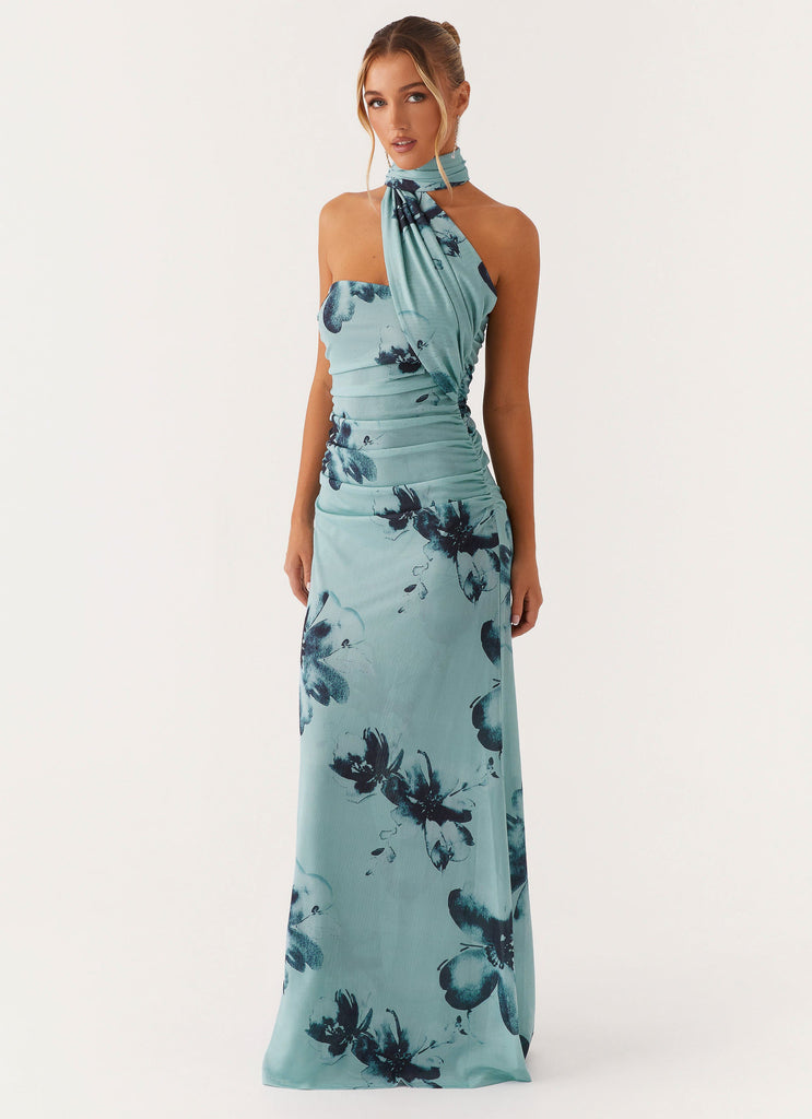 Songbird Maxi Dress - Blue Black Floral Blue Black Floral / US 16 Songbird Maxi Dress - Blue Black Floral Blue Black Floral / US 16