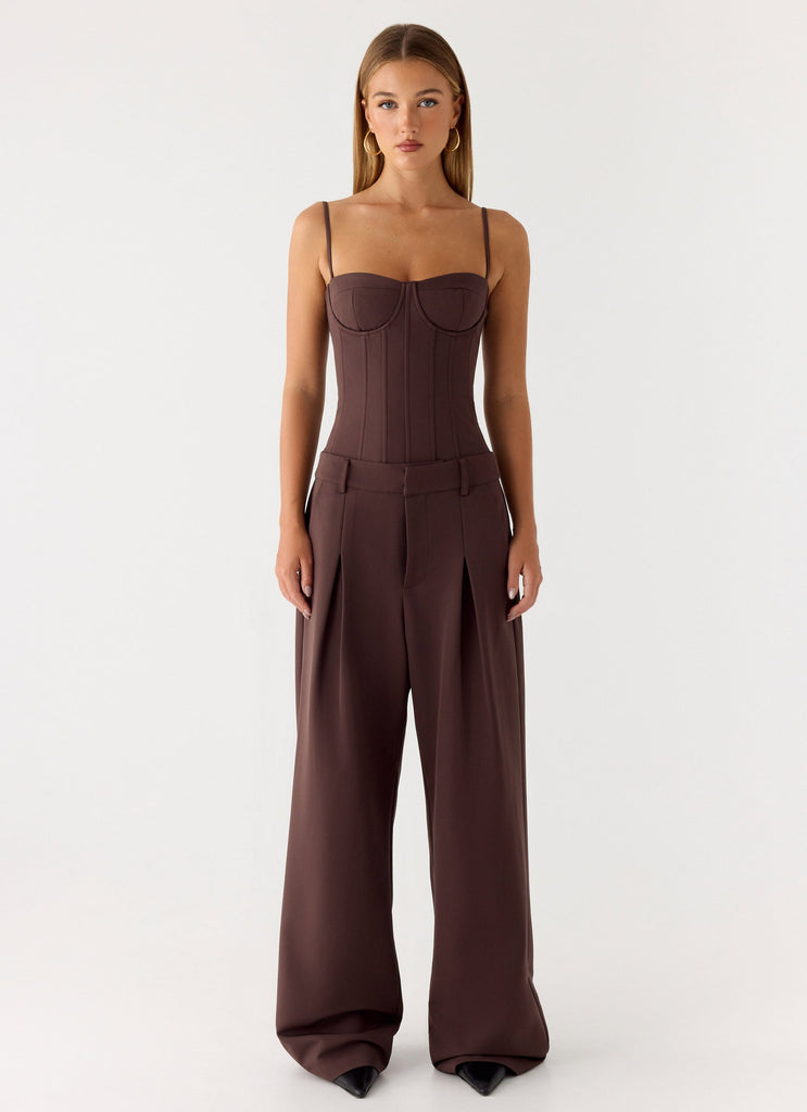 Sora Low Rise Pant - Dark Chocolate
