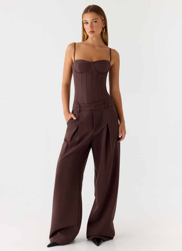 Sora Low Rise Pant - Dark Chocolate