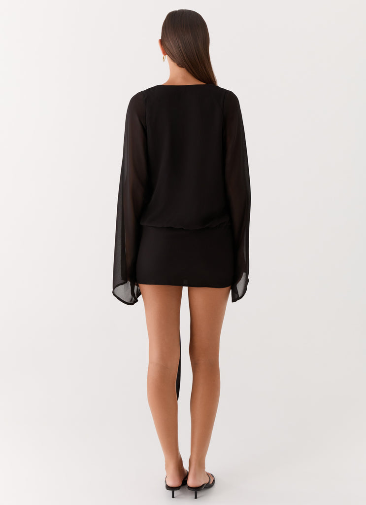 Sorrel Long Sleeve Mini Dress - Black Black / US 4 Sorrel Long Sleeve Mini Dress - Black Black / US 4