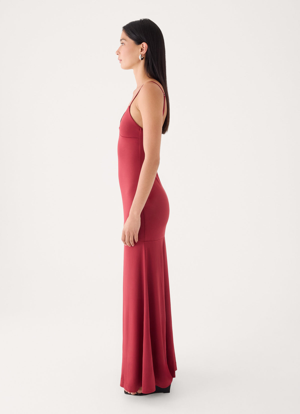 Spellbound Jersey Maxi Dress - Fire Red
