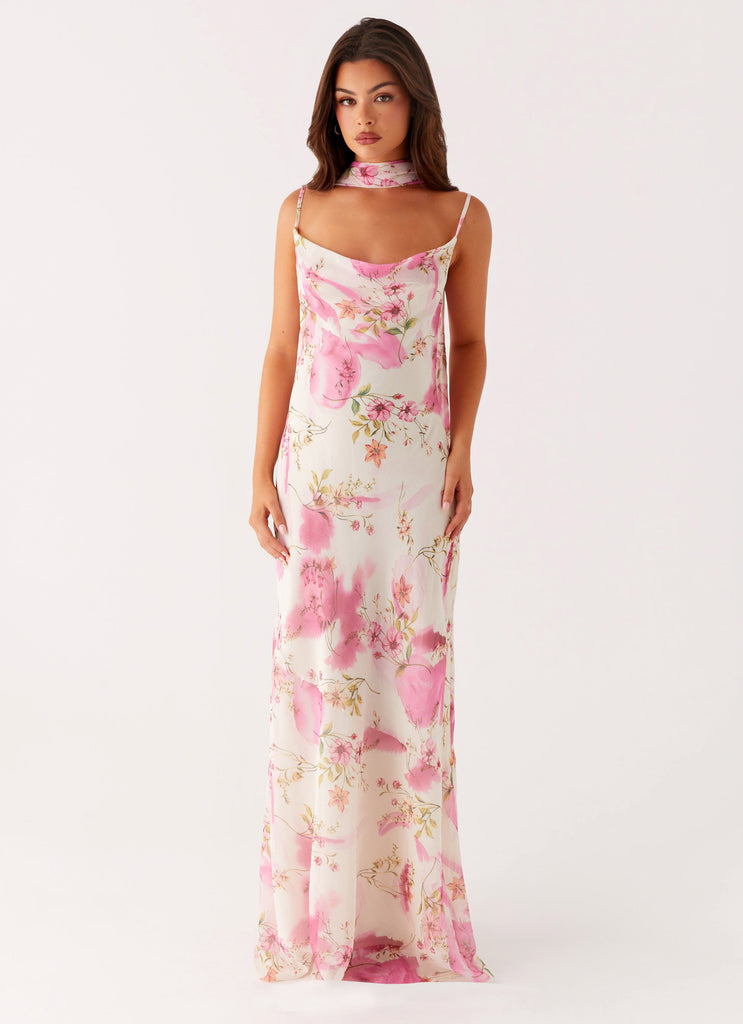 Spencer Maxi Dress - Ivory Floral Print