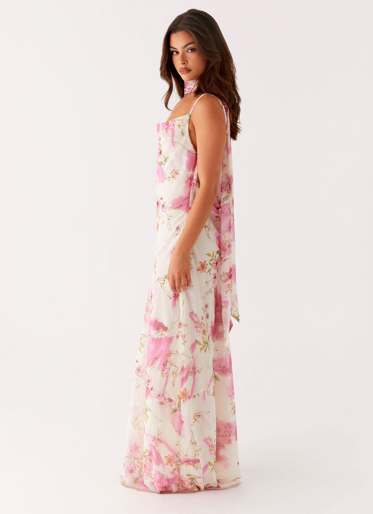 Spencer Maxi Dress - Ivory Floral Print