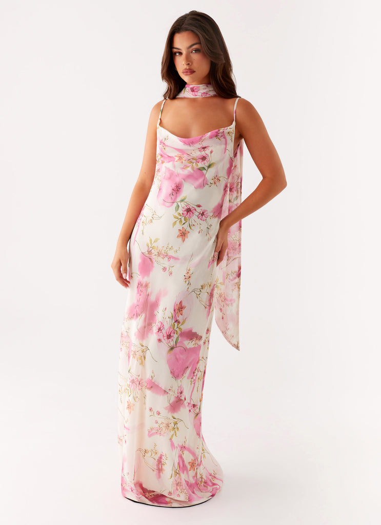 Spencer Maxi Dress - Ivory Floral Print