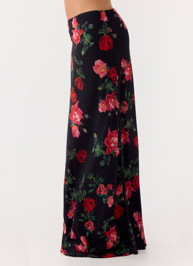 Star Girl Chiffon Maxi Skirt - Midnight Bloom