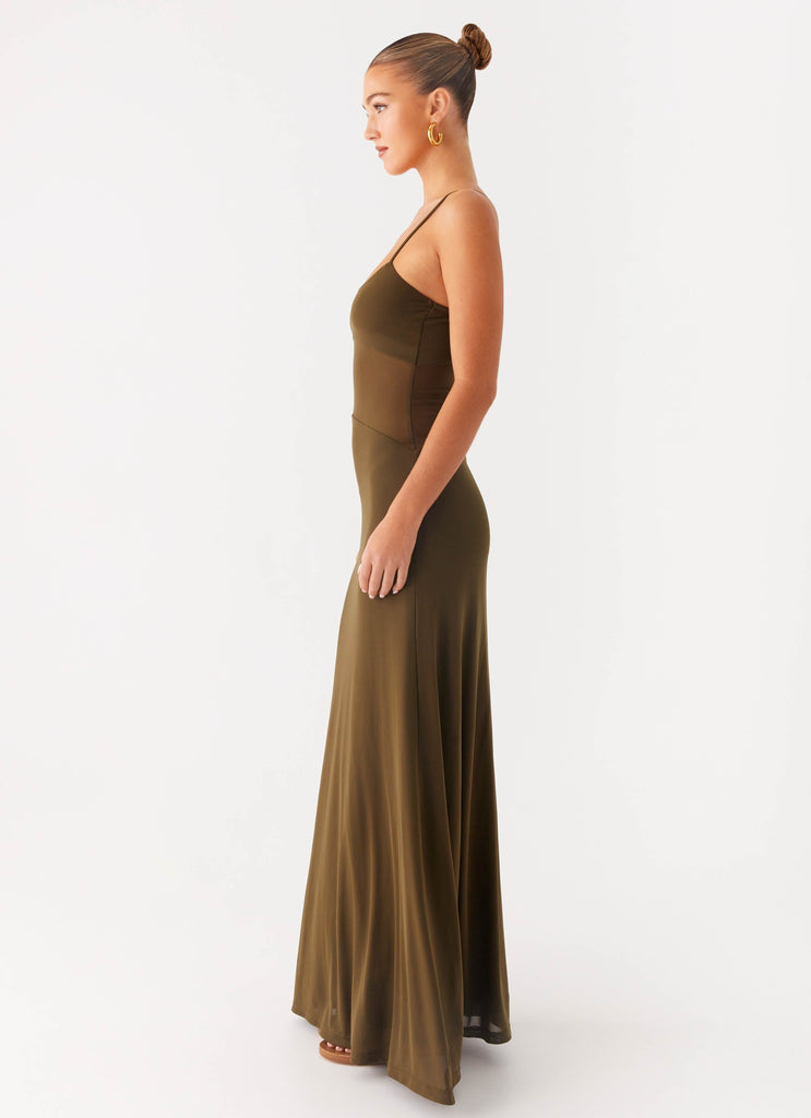 Starfall Maxi Dress - Khaki Khaki / US 0 Starfall Maxi Dress - Khaki Khaki / US 0
