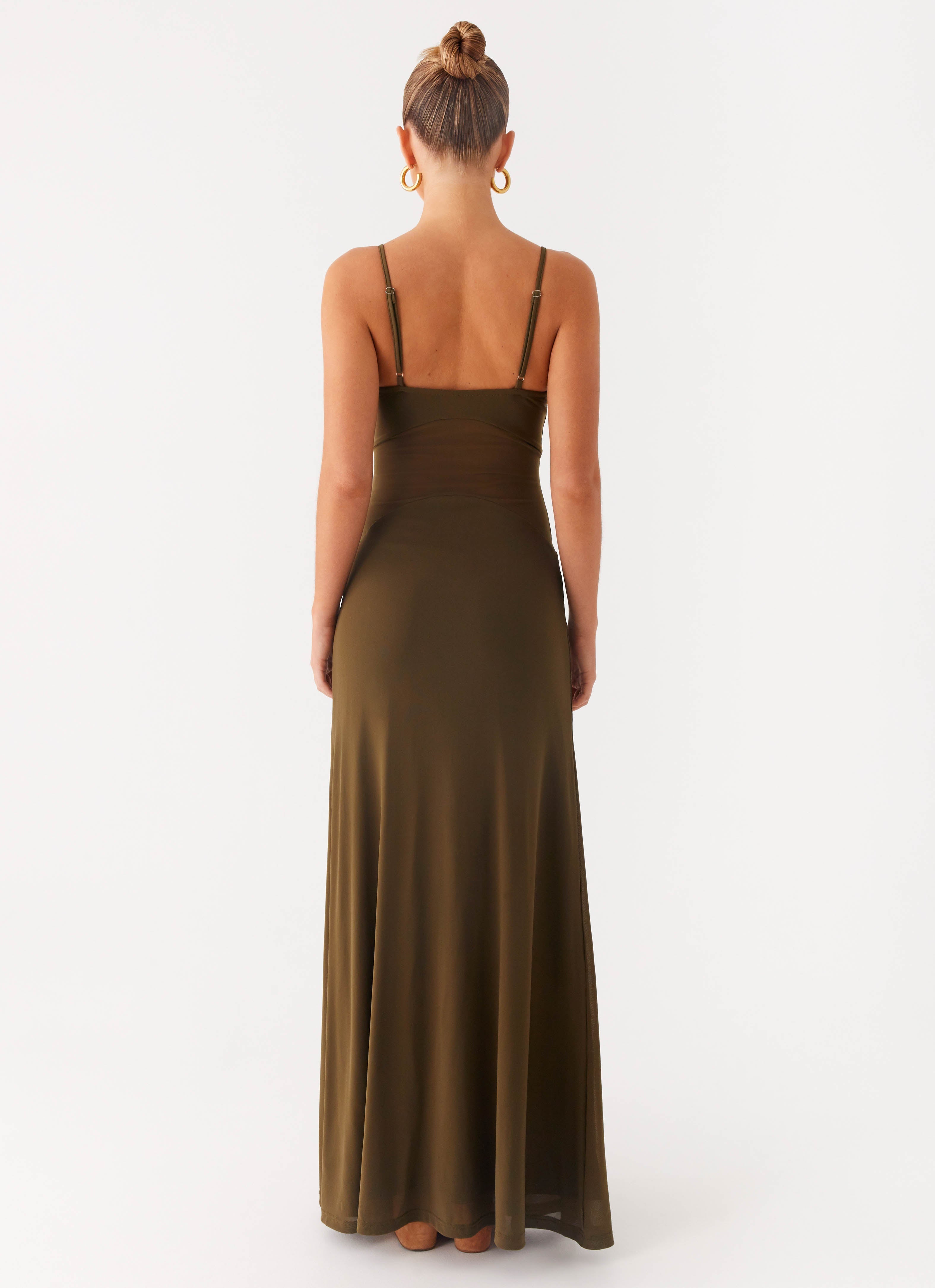 Starfall Maxi Dress - Khaki Khaki / US 0 Starfall Maxi Dress - Khaki Khaki / US 0