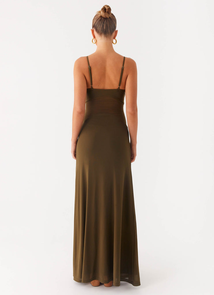 Starfall Maxi Dress - Khaki Khaki / US 0 Starfall Maxi Dress - Khaki Khaki / US 0