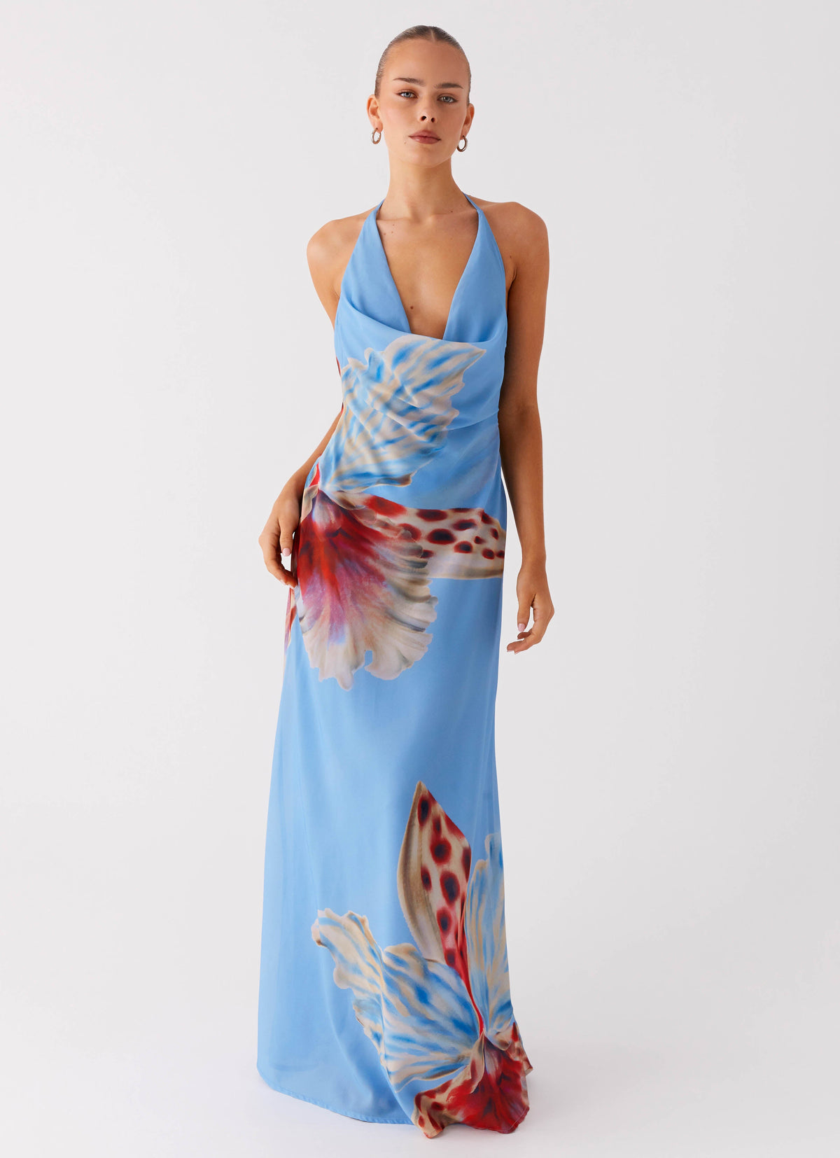 Stars Align Cowl Maxi Dress