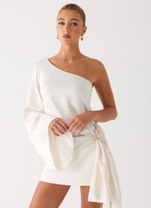 Statement Hour One Shoulder Top - Ivory